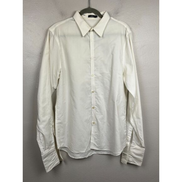 J. LINDEBERG White French Cuff 100% Cotton Button Up Shirt Top  Mens Size Large - Picture 2 of 12